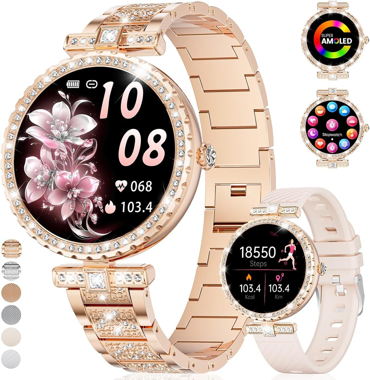 Test : eSFOE montre connectée femme 1, 19" AMOLED avec appel Bluetooth et 120+ modes sportifs