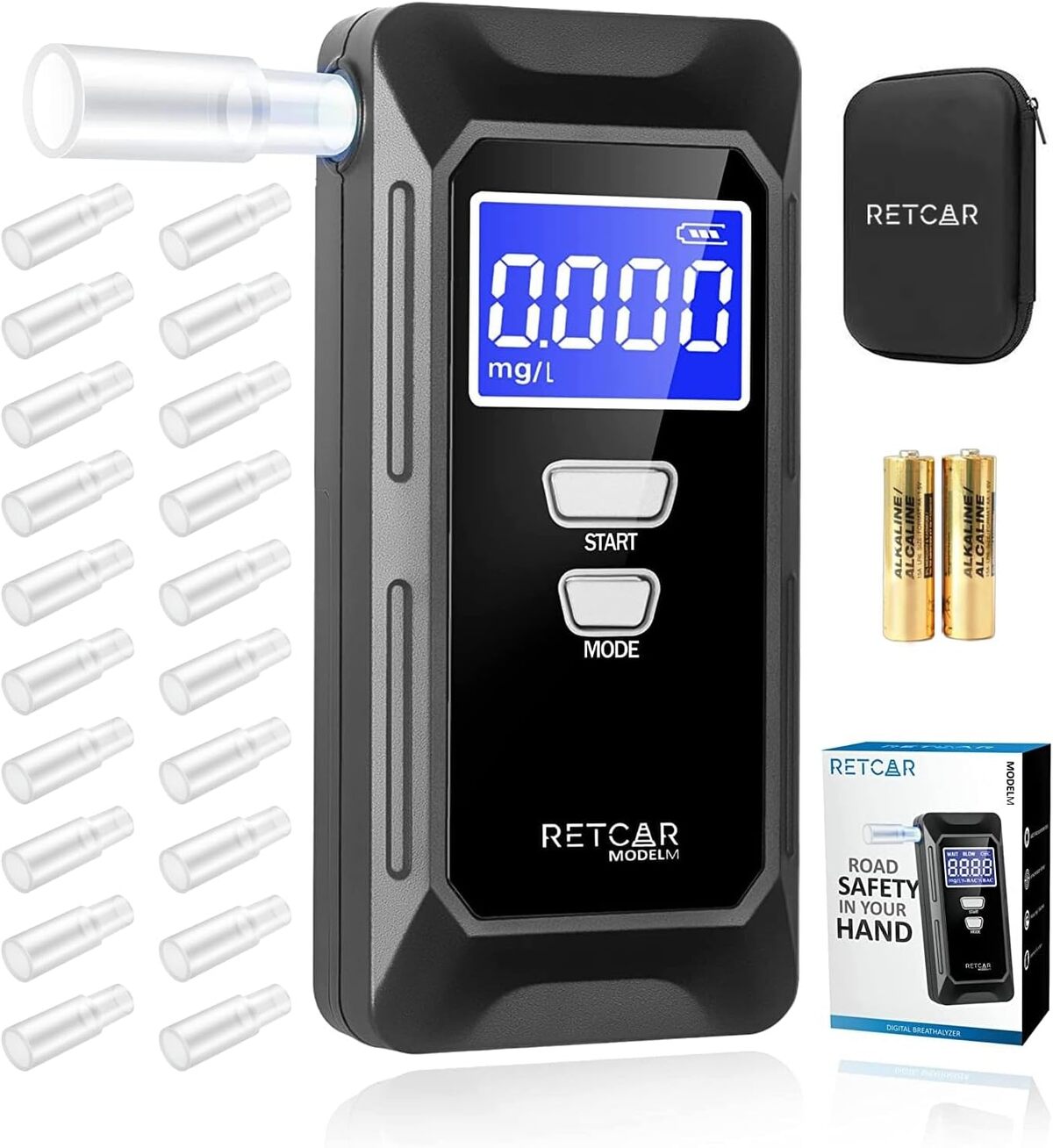 Test de l'ethylotest électronique Retcar avec capteur pro