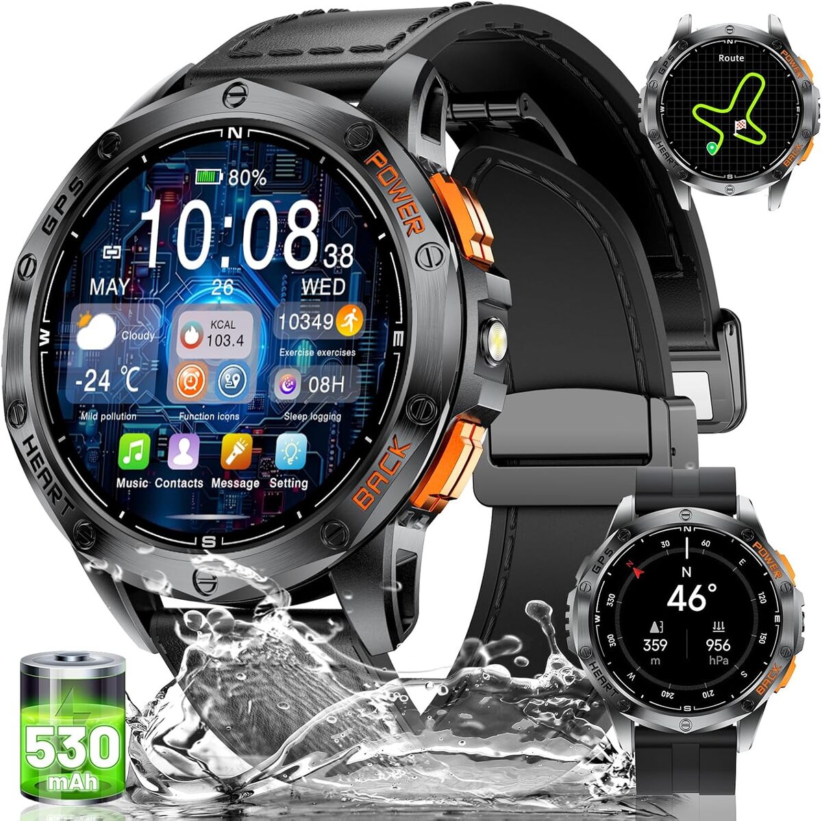 Test de la montre connectée GPS 530mAh, 50m étanche et 180 sports