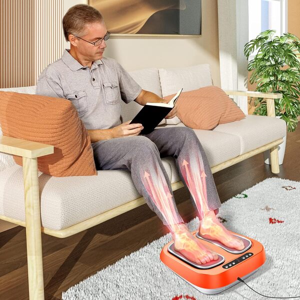 Appareil de massage des pieds avec chaleur, masseur de pieds Shiatsu Vibration avec télécommande, thérapie de pétrissage profond, améliore la circulation et le flux corporel pour fasciite