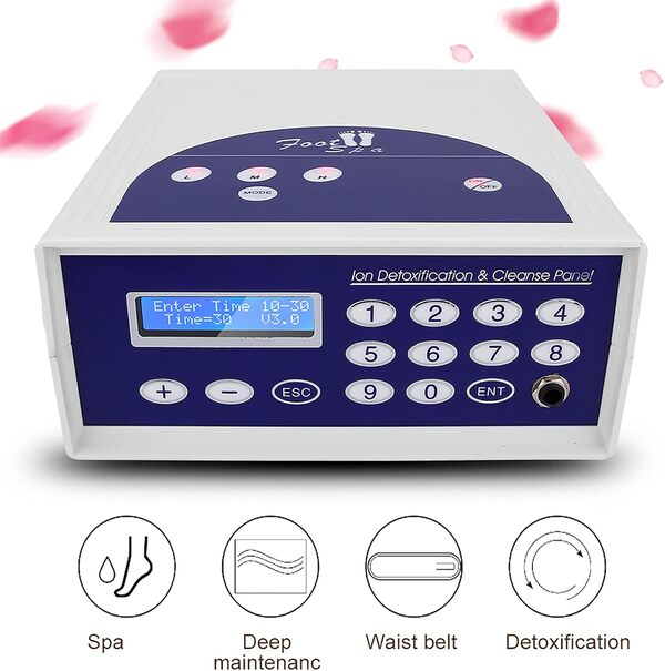 Brrnoo Machine de Bain de Pieds de Désintoxication Ionique, Santé de Désintoxication de Bain de Pieds D'ions Négatifs Multifonction, Spa de Pied Propre de Cellule, pour le Spa de Salon(EU)