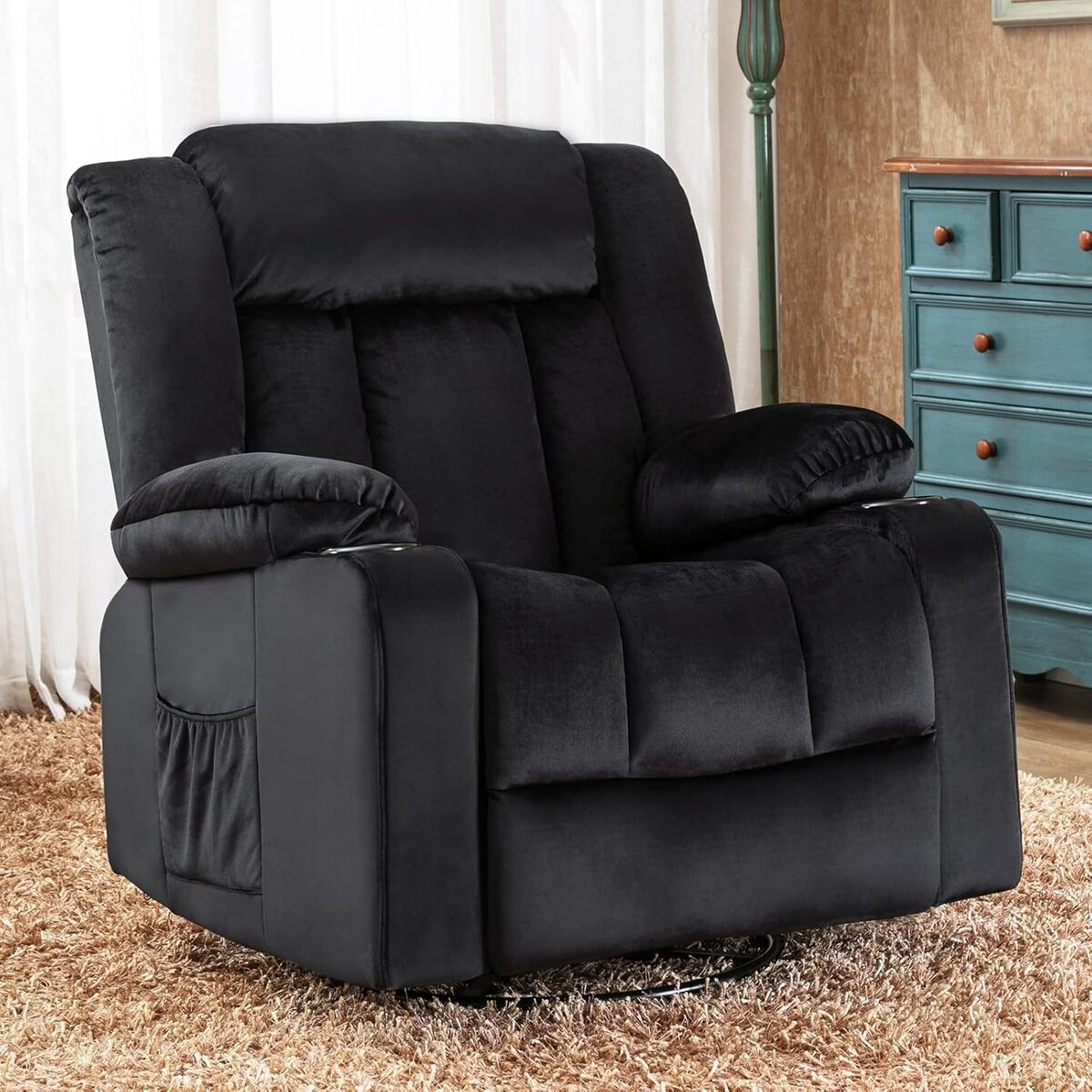 Test du fauteuil relaxation COMHOMA réglable avec porte-gobelets