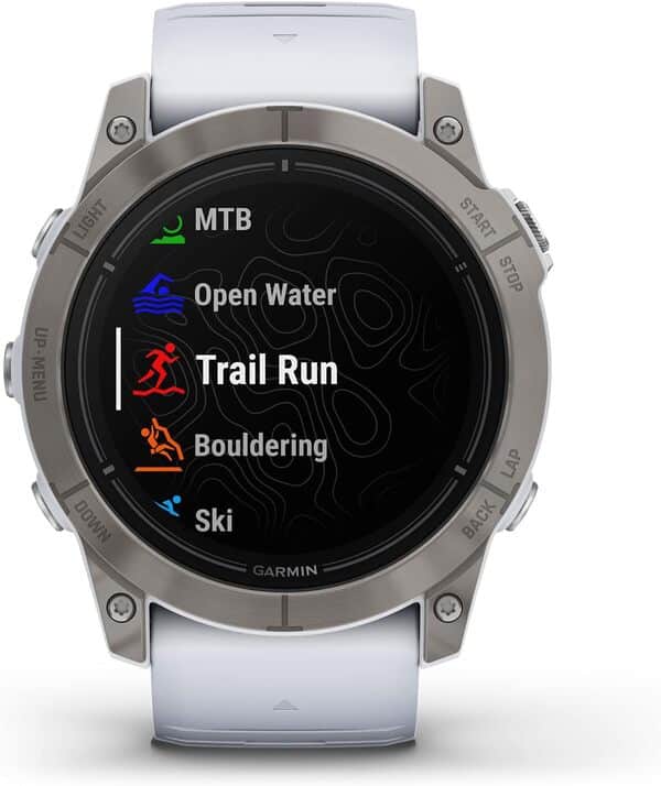 Garmin epix Pro (Gen 2) Sapphire Edition, 51 mm, smartwatch Haute Performance, Technologie d'entraînement avancée, Lampe de Poche intégrée, Pierre Blanche