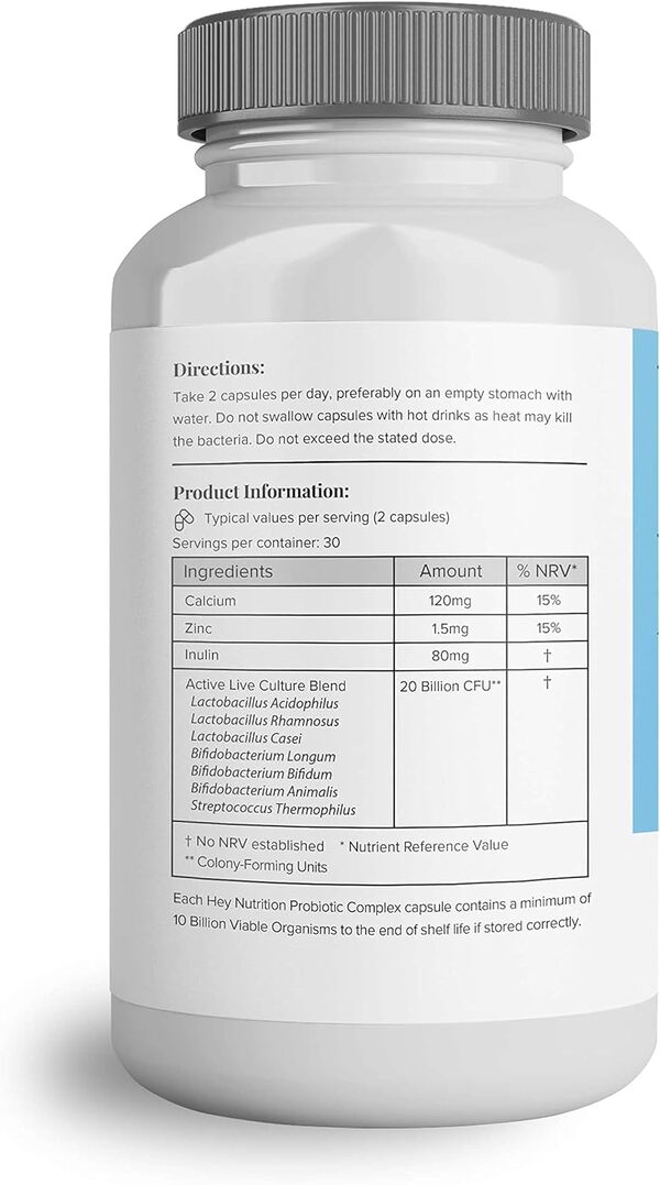 Complément alimentaire Complexe de probiotique de Theonia - 7 souches puissantes avec 20 milliards d’UFC par dose journalière - système immunitaire, la digestion et la santé de la peau - 360 gélules