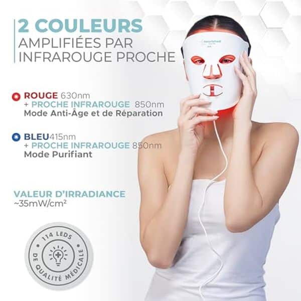 Découvrez le masque LED Nourished Bodynskin : technologie avancée pour un soin anti-âge efficace, révélant un teint plus jeune et éclatant.