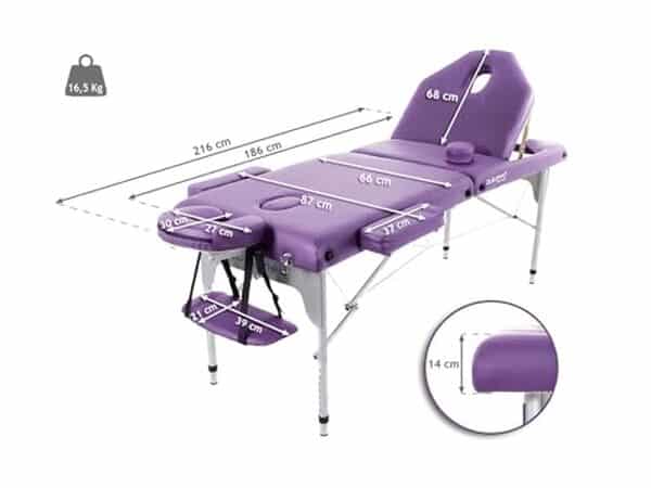 Découvrez notre analyse complète de la table de massage pliante Quirumed en aluminium violette : confort, praticité et design au rendez-vous.