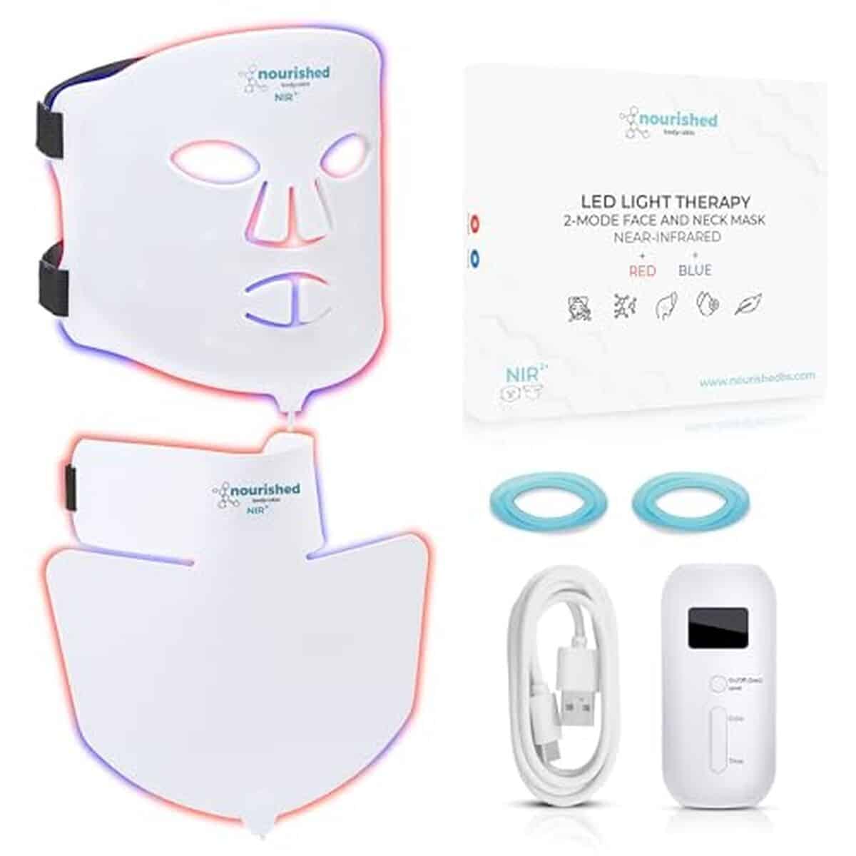 Essai du masque LED anti-âge Nourished Bodynskin pour visage et cou