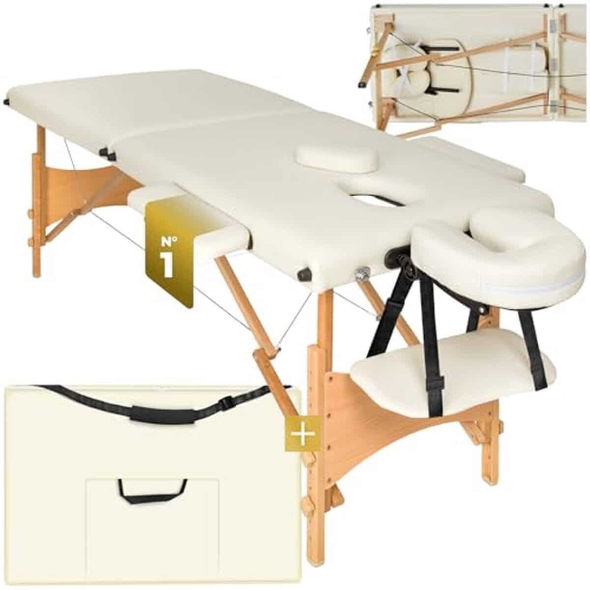 Test de la table de massage pliante 2 zones TecTake - pratique et portable