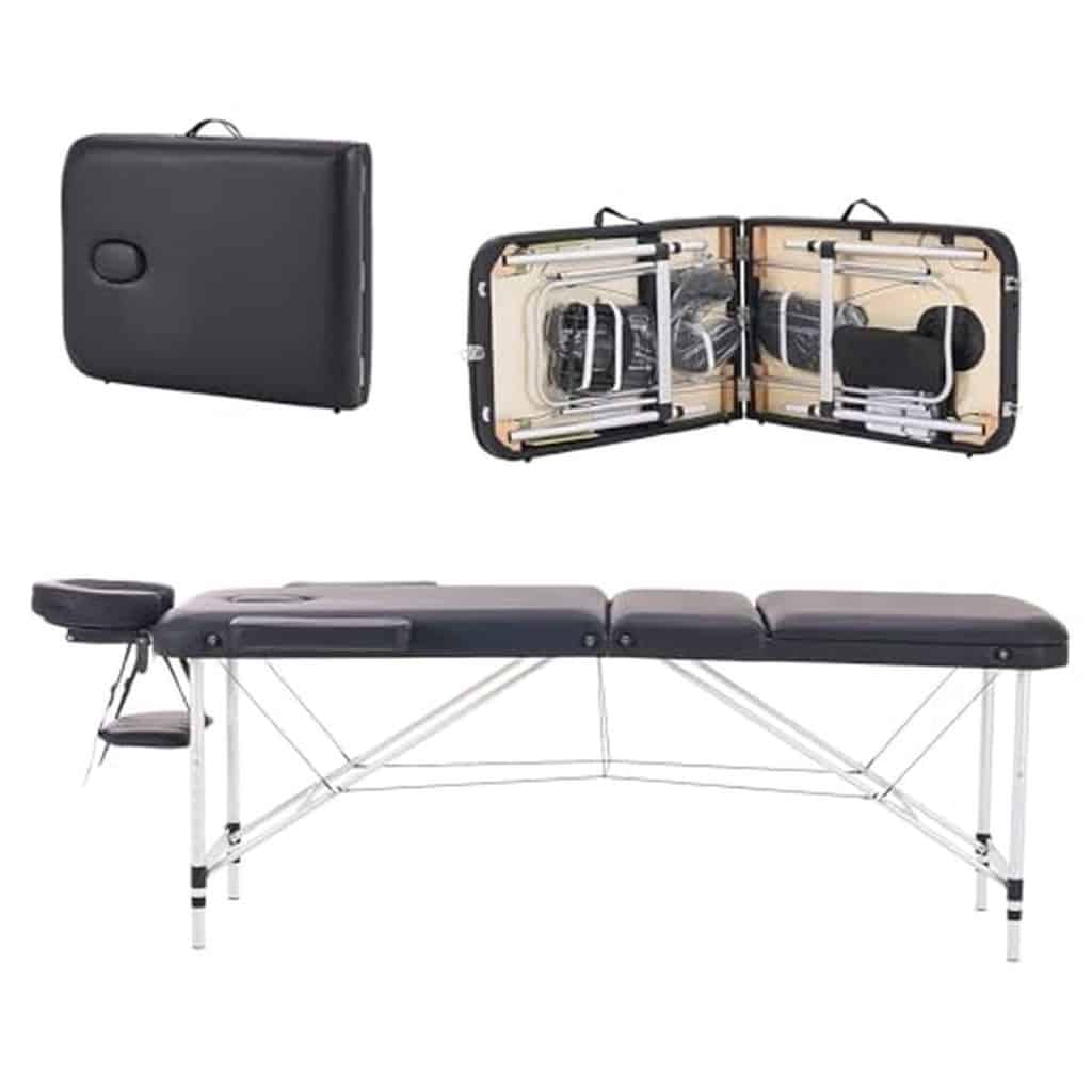 Test : table de massage pliante Younike 3 zones en aluminium