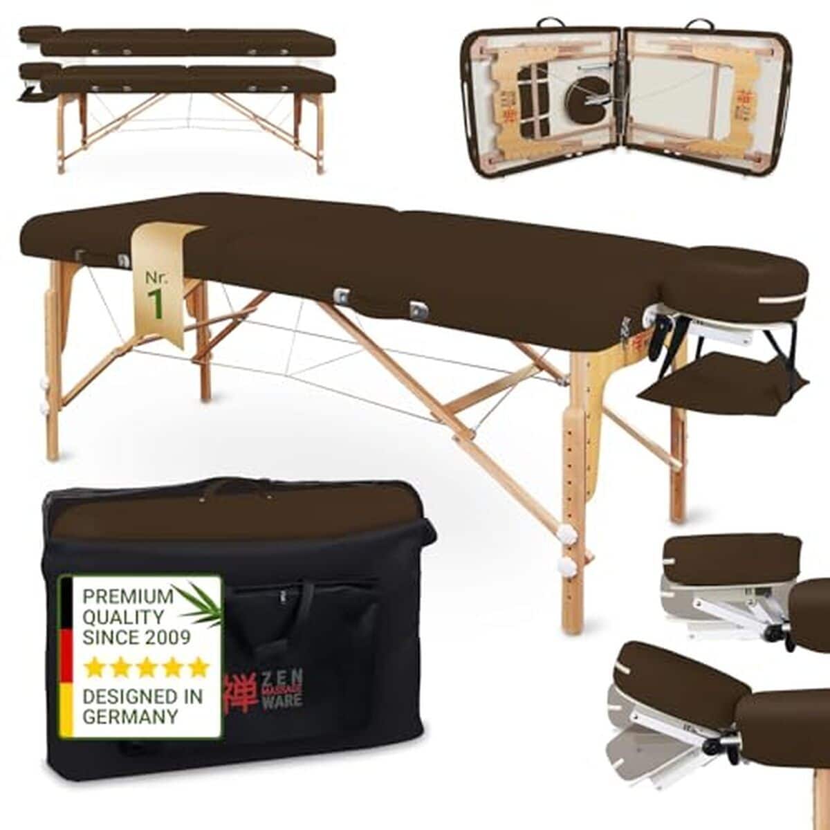 Test : table de massage Zen pliante en bois massif