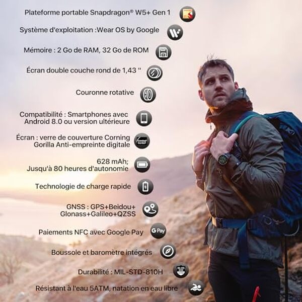 Découvrez notre test complet de la ticwatch Pro 5 : performance Wear OS et autonomie de 80h pour une expérience utilisateur sans compromis