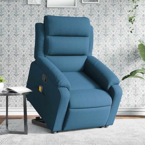 Découvrez l'expérience ultime du confort avec le fauteuil de massage vidaXL en velours bleu : analyse détaillée des caractéristiques et avantages de ce meuble élégant pour votre bien-être à domicile