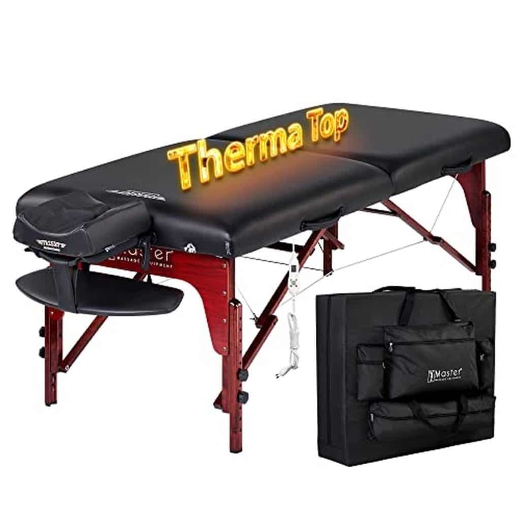 Test de la table de massage pliable Master Massage Therma Top 71 cm noir