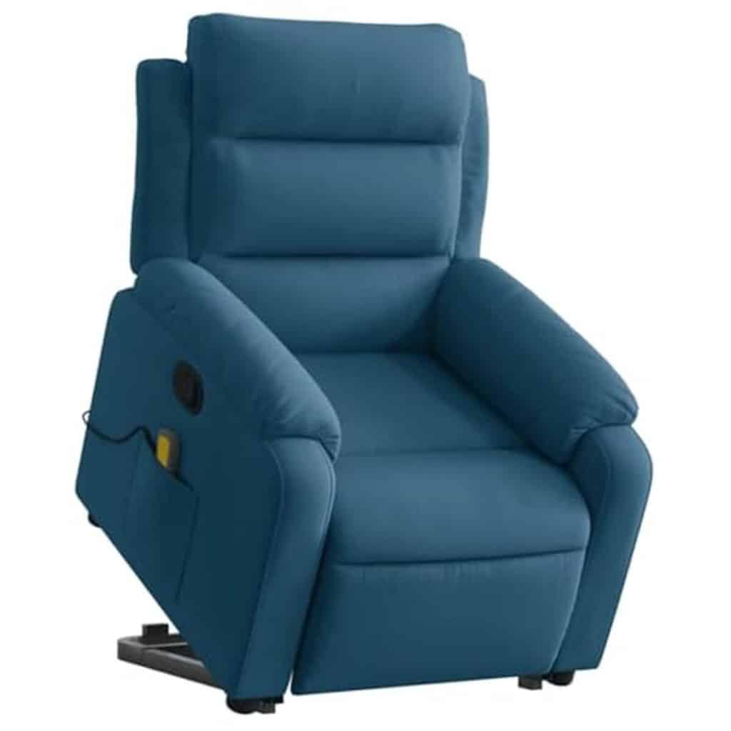 Test du fauteuil de massage vidaXL en velours bleu