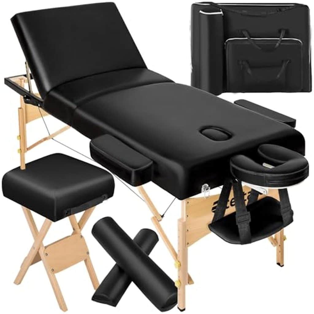 Test : table de massage pliante 3 zones TecTake® bois